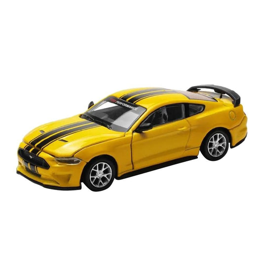 D - power MSZ – Ford Mustang GT DIY - Yellow | Die - Cast Replica, Ultimate Collector's Item, Muscle Cars | Toy Car, Make Your Own Race Car - DIY Collection | Size - 1:42, For Kids 3+ - Marah Kids