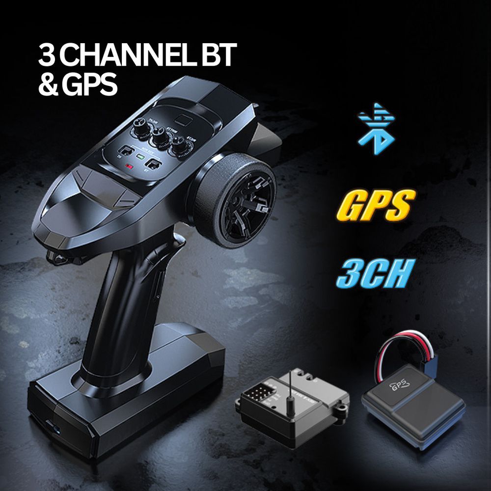 MJX – RC Hobby Grade GPS Truck | High Speed 38km/h, 2.4Ghz Remote Control | 1:16 Scale Radio Controlled Off - roader w Bluetooth & App | RTR, All Terrain - Purple - Marah Kids