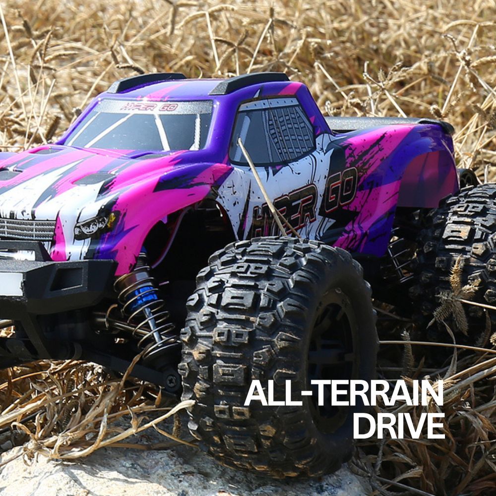 MJX – RC Hobby Grade GPS Truck | High Speed 38km/h, 2.4Ghz Remote Control | 1:16 Scale Radio Controlled Off - roader w Bluetooth & App | RTR, All Terrain - Purple - Marah Kids