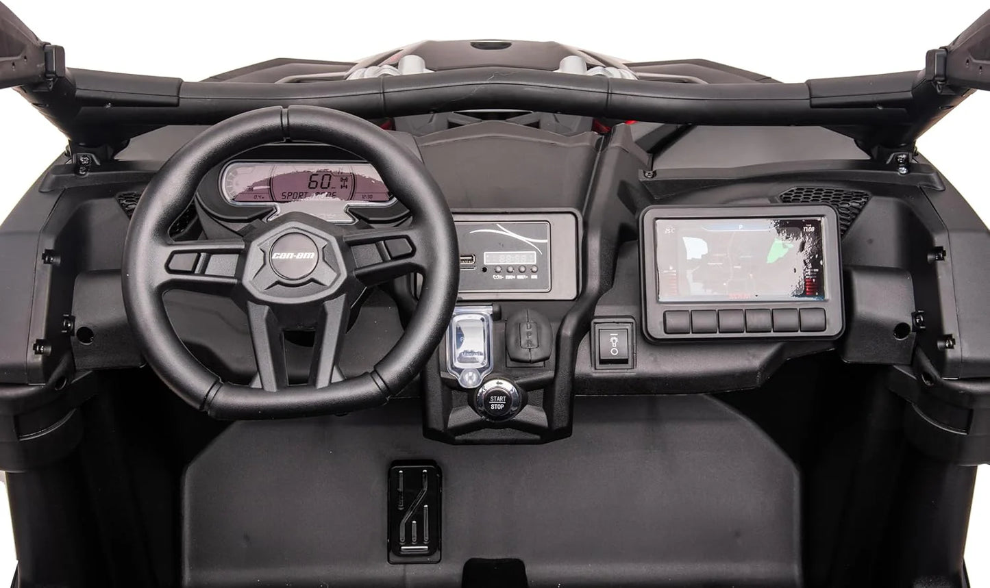 Can Am Maverick 24V Electric Ride-On Buggy - Blue: LED, Remote, MP3, EVA Wheels