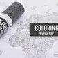 Unik Play - Colouring World Map Geography | Adult Colouring Wall Poster, Party Activity Home, Décor Painting Gifts - Marah Kids