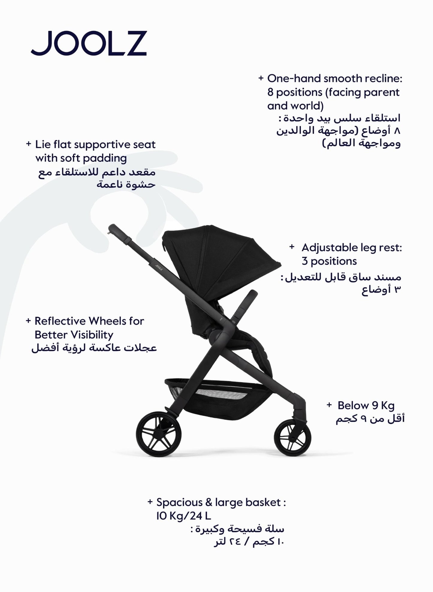 Hub² Compact Stroller Lightweight One - Hand Fold Reversible Seat – Black - Marah Kids