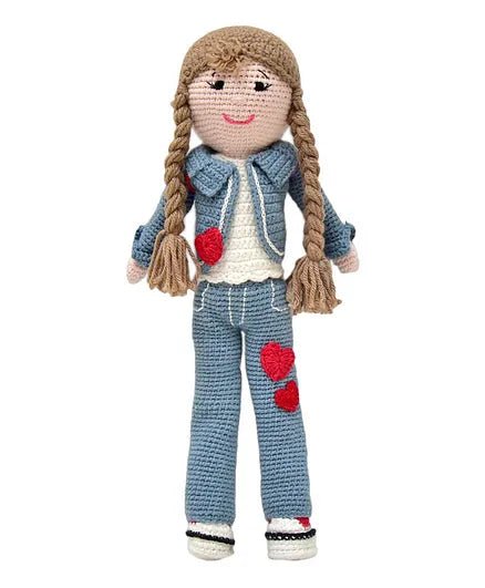 Happy Threads Handmade Crocheted Delightful Helen Doll (15 inches) – Multicolour | Crochet Toys | Child Safe | for Babies 6 Months & Above | Dolls for Boys/Girls| For Birthday Gift | Decorative Items for Room - Marah Kids