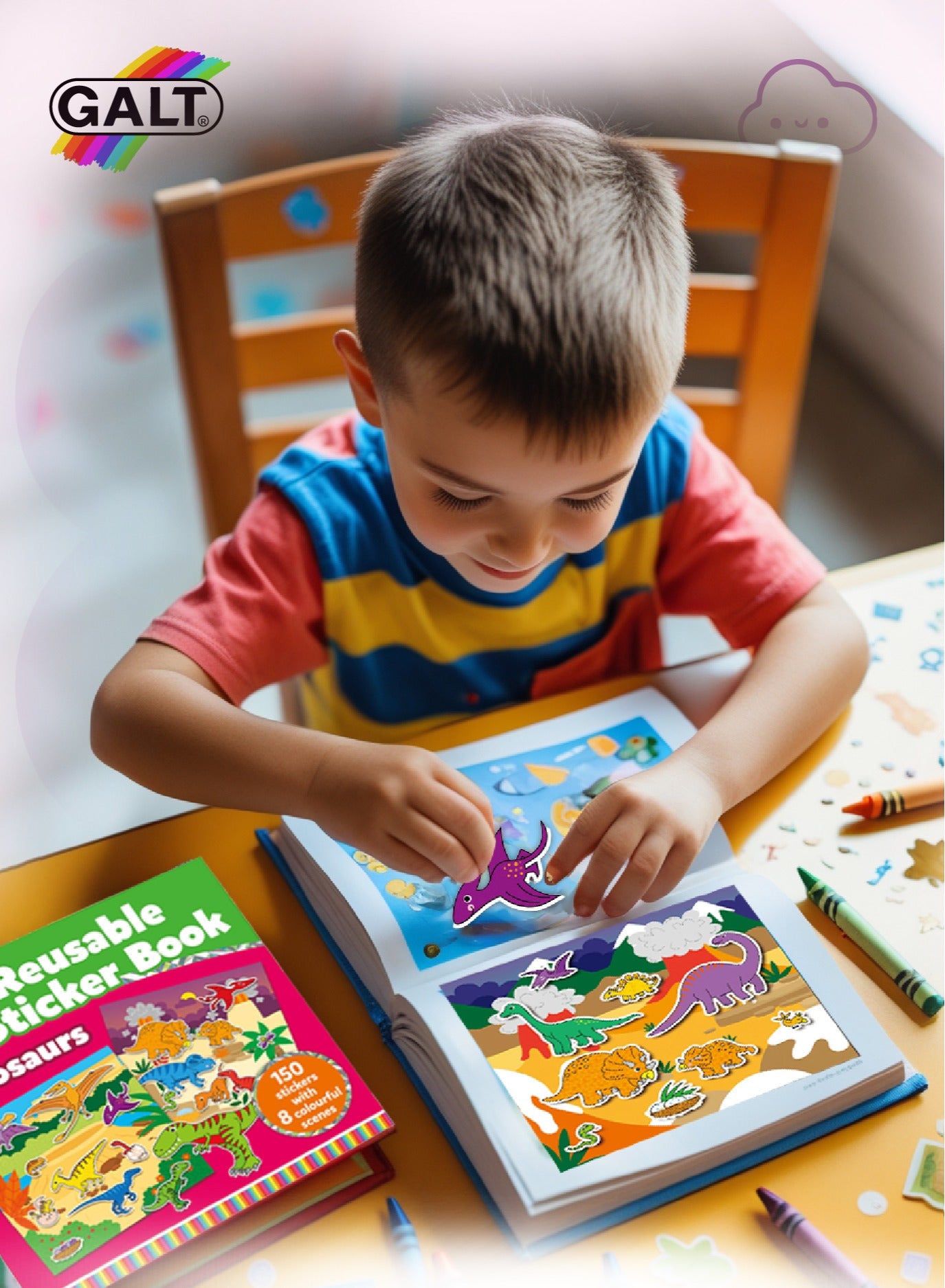 Reusable Dinosaur Sticker Book - Marah Kids
