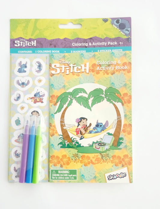 Disney Stitch Coloring & Activity Pack With Markers