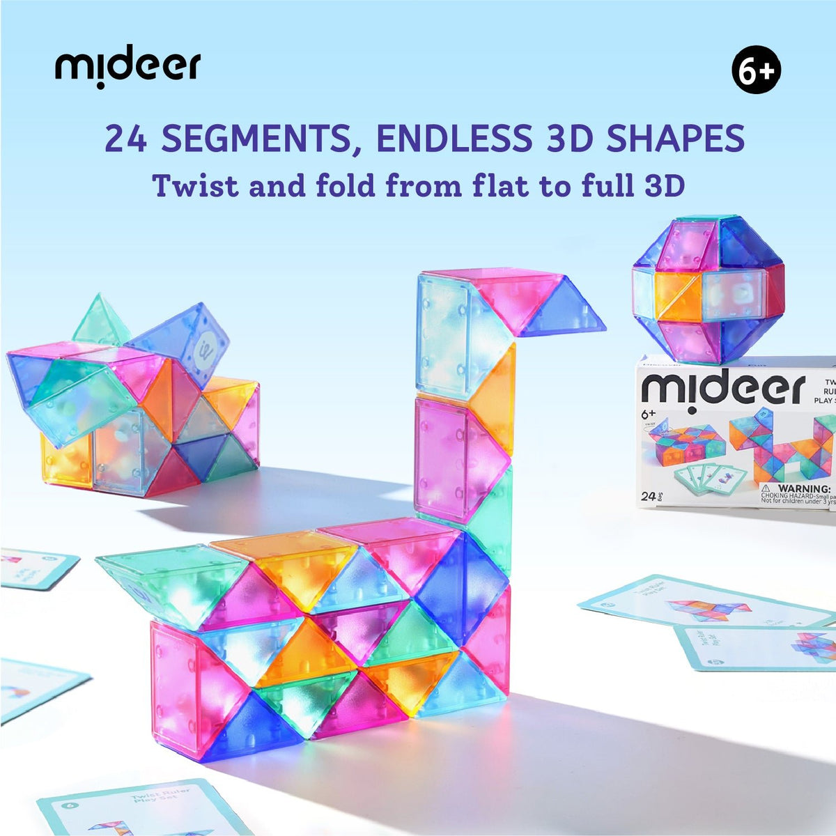 Mideer Twist Ruler Play Set - 24 Pieces - Marah Kids