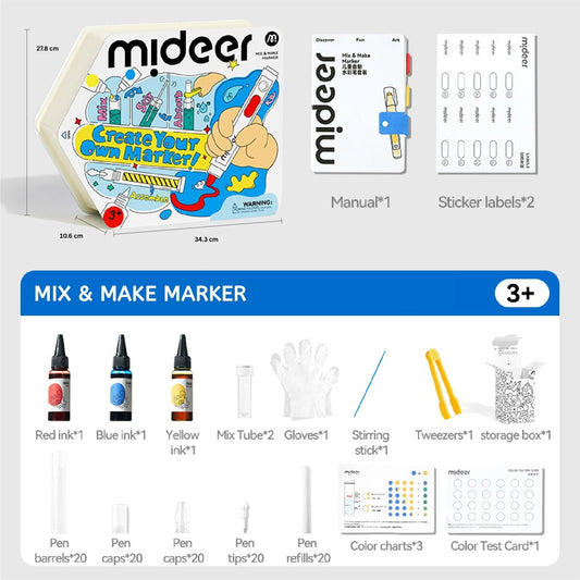 Mideer Mix & Make Marker Kit - 100+ Pieces - Marah Kids