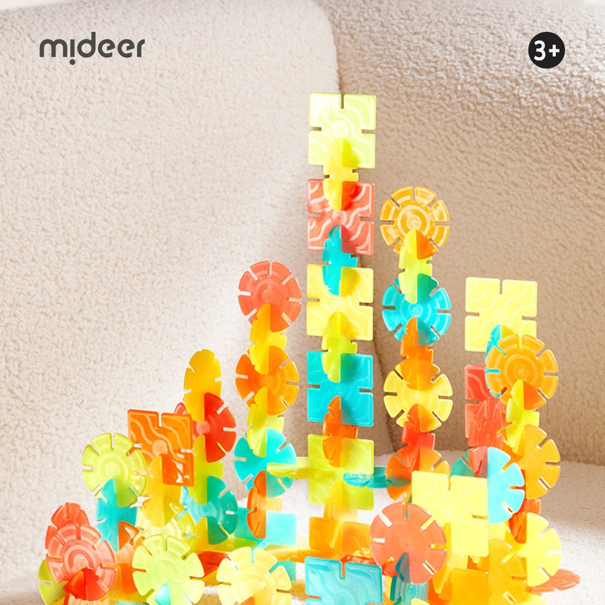 Mideer Colorful Snowflake Blocks - 150 Pieces - Marah Kids
