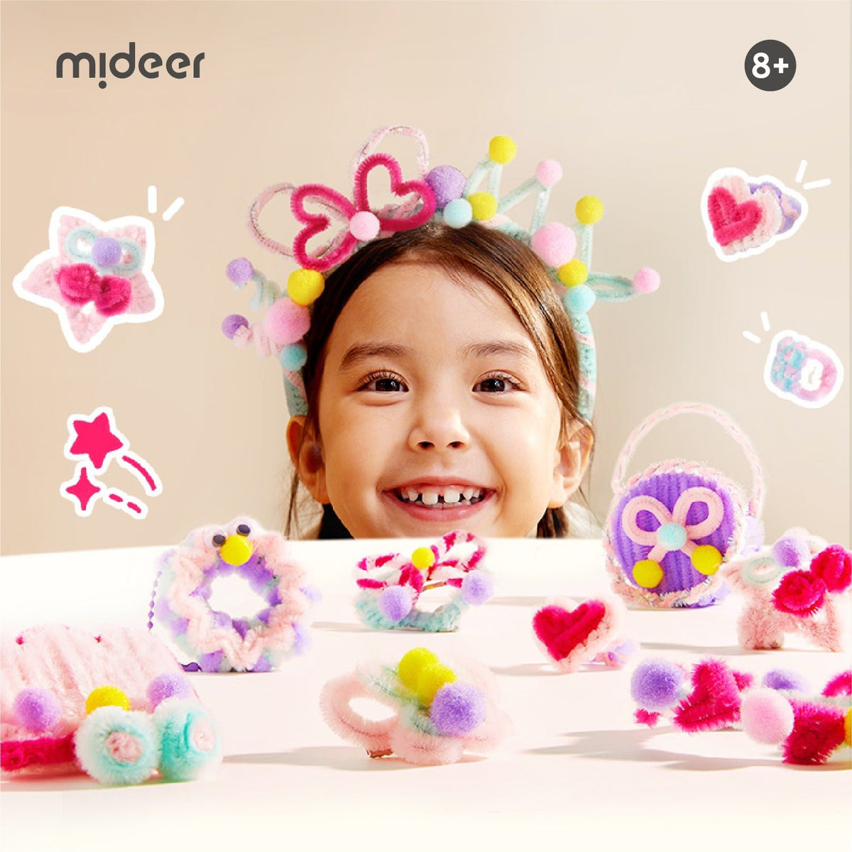 Mideer Chenille Stem Craft Collection - 200+ Pieces - Marah Kids