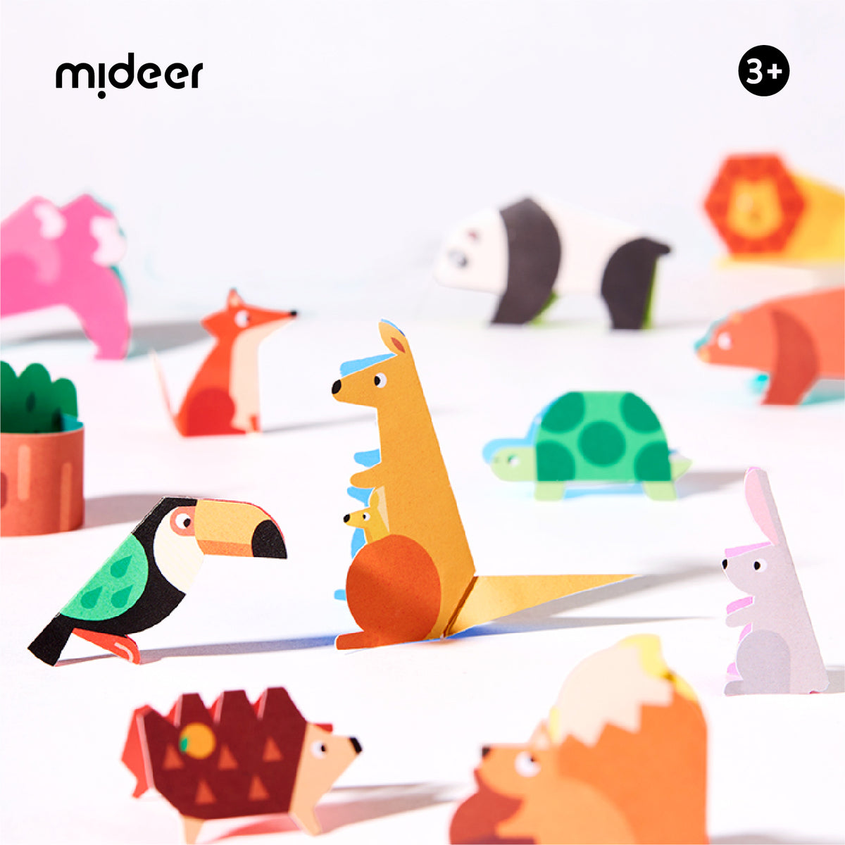 Mideer 3D Paper Craft Forest Animals - 36 Pieces - Marah Kids