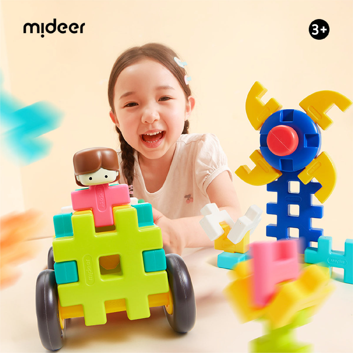 Mideer Interlocking Blocks - 120 Pieces - Marah Kids