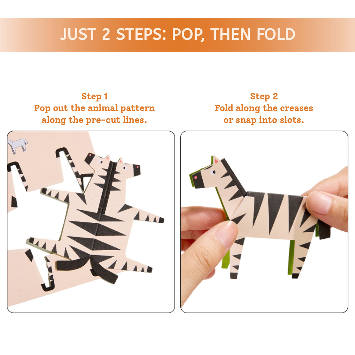 Mideer 3D Paper Craft Forest Animals - 36 Pieces - Marah Kids