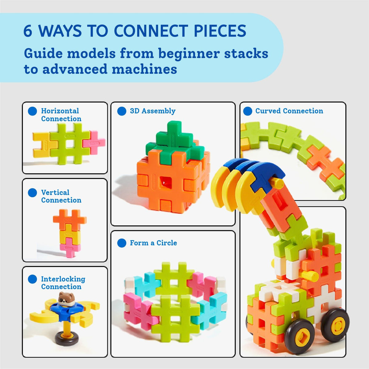 Mideer Interlocking Blocks - 120 Pieces - Marah Kids