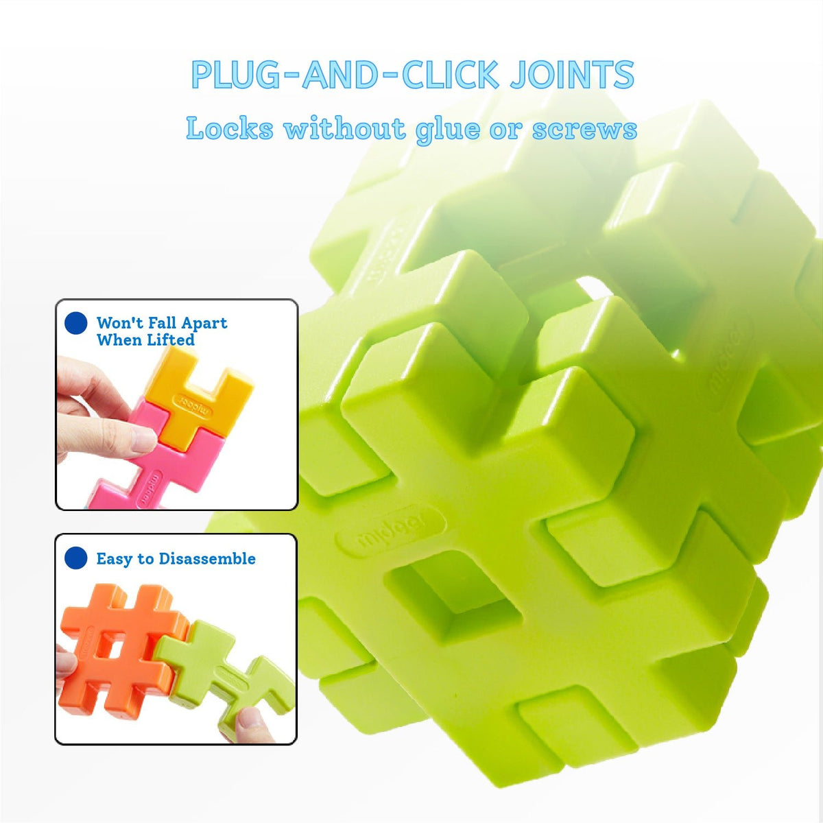 Mideer Interlocking Blocks - 120 Pieces - Marah Kids