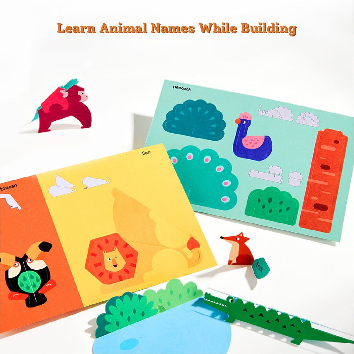 Mideer 3D Paper Craft Forest Animals - 36 Pieces - Marah Kids