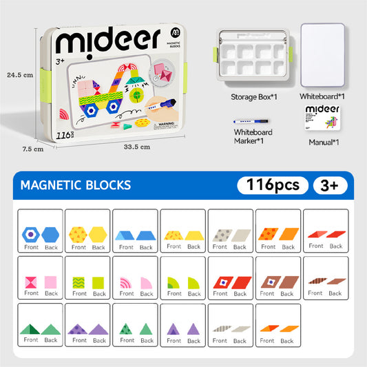 Mideer Magnetic Blocks - 116 Pieces - Marah Kids