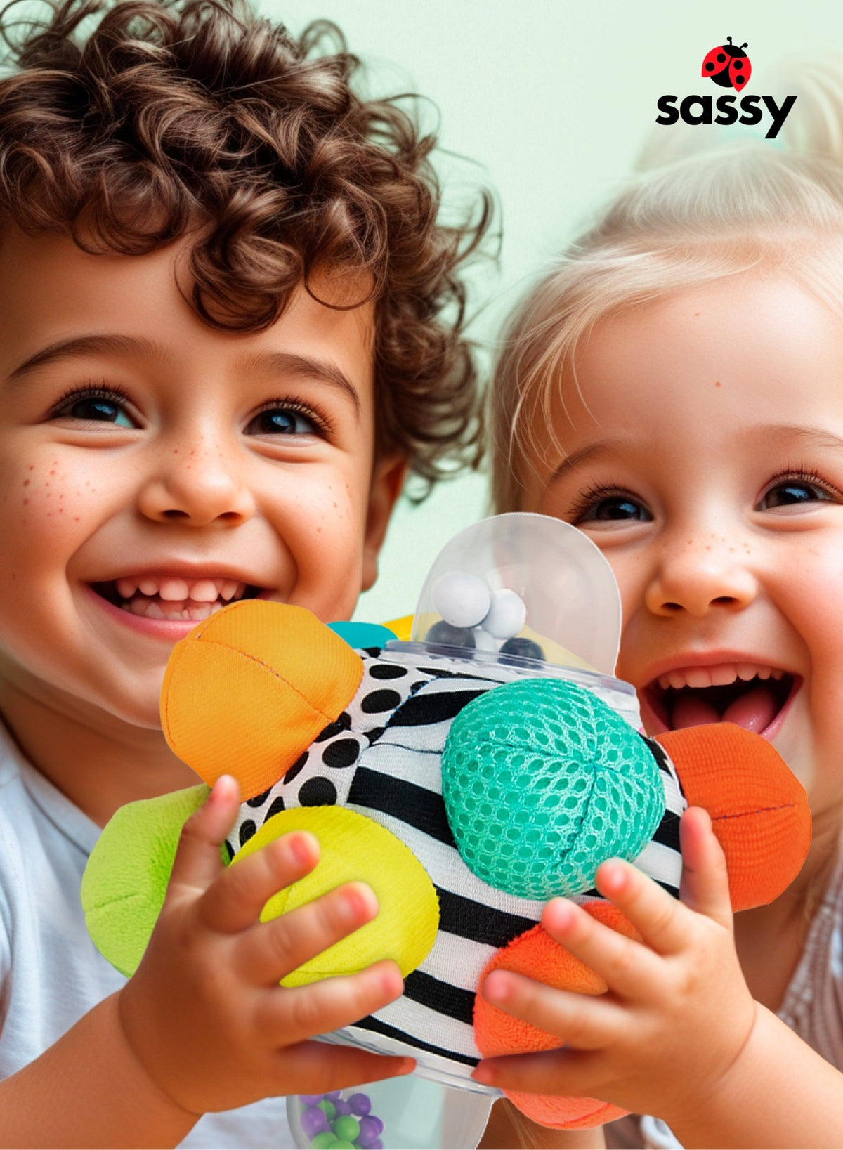 Buy Colorful Bumpy Ball for Babies – Sensory Toy with Beads for 6 ...