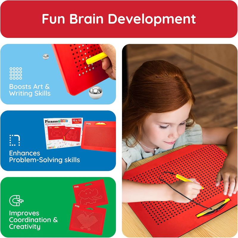 Picasso Magnetic Drawing Board Red - Marah Kids