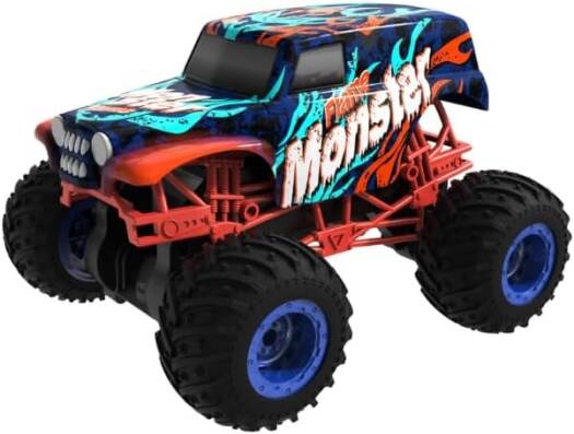 D - Power 1:16 R/C 2.4G FLAME MONSTER CAR LIGHT,MUSIC & USB - Marah Kids