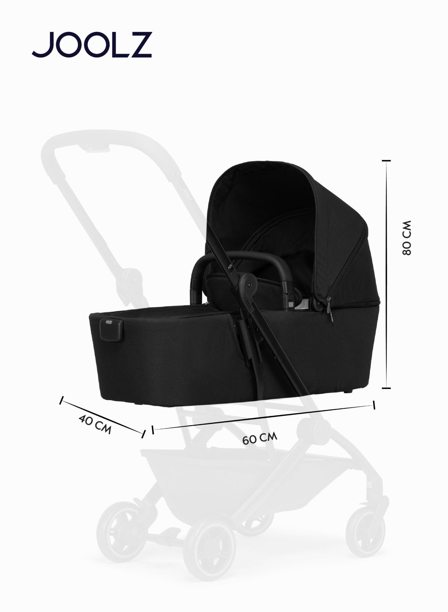 Joolz AER+ Carrycot Lightweight Foldable Bassinet – Space Black - Marah Kids