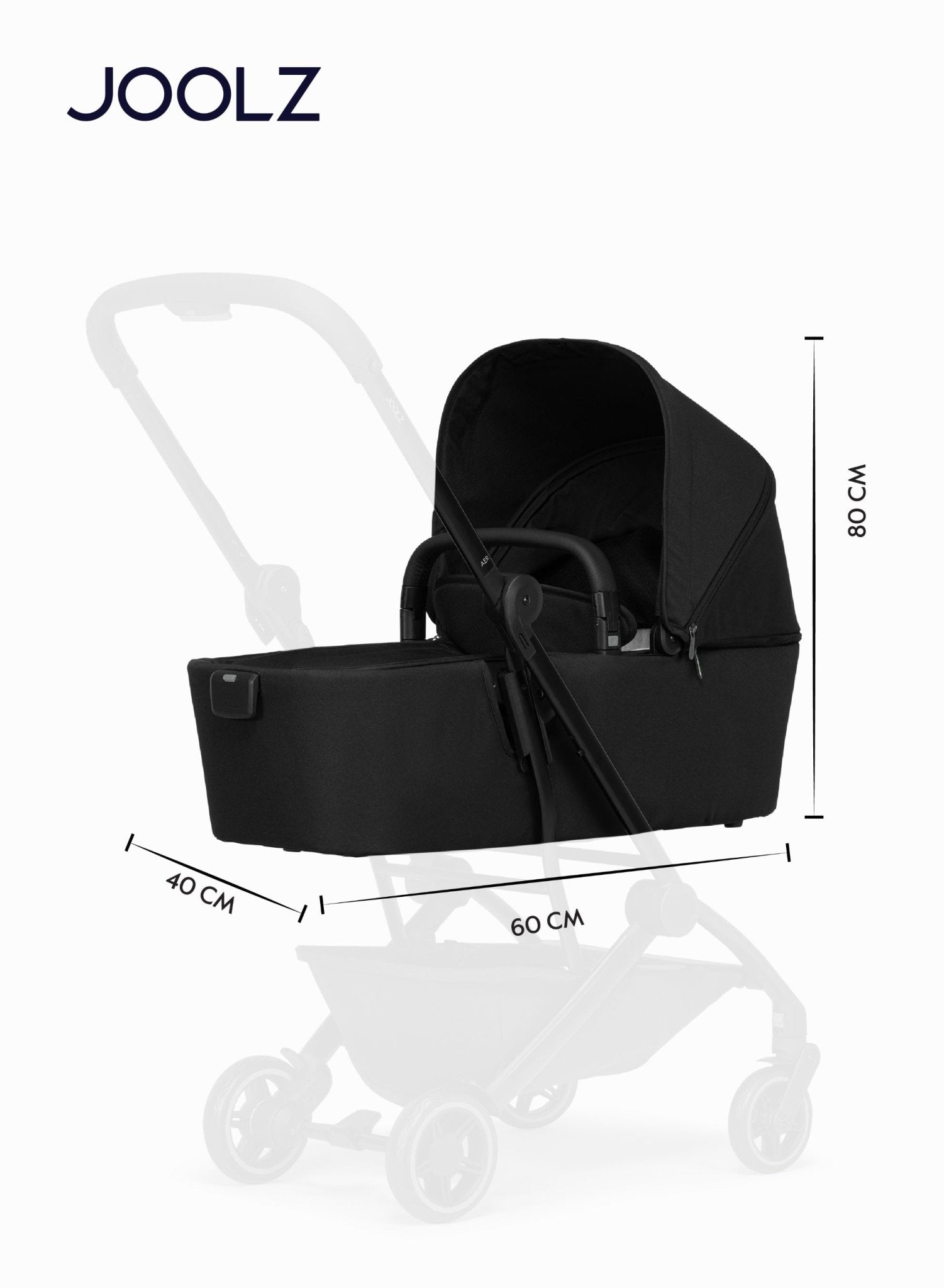 Joolz AER+ Carrycot Lightweight Foldable Bassinet – Space Black - Marah Kids