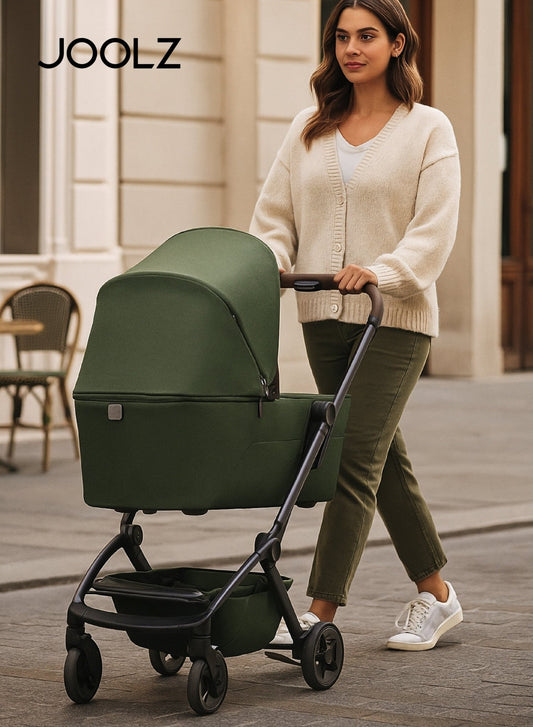 Aer² Compact Lightweight Baby Cot Self - Standing Fold – Forest Green - Marah Kids