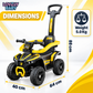 Lovely Baby Ride On Push Car for Kids With Removable Handle - Yellow