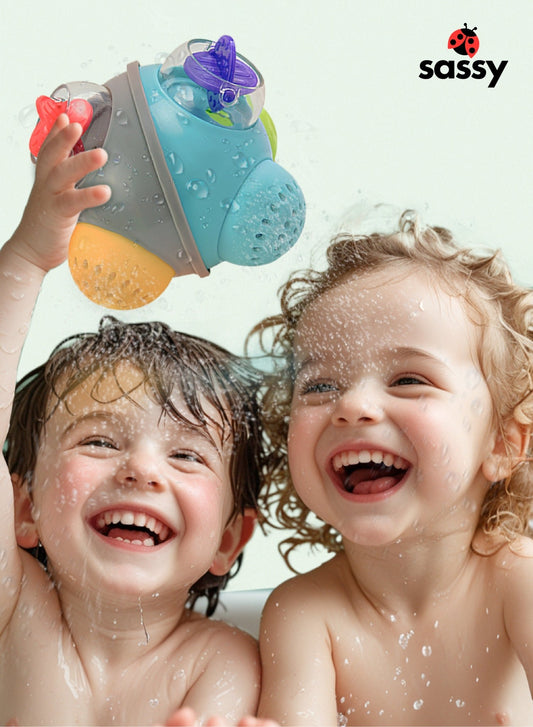 Sassy STEM Rainshower Bath Ball – The Perfect Bath Time Toy for Babies 6+ Months - Marah Kids