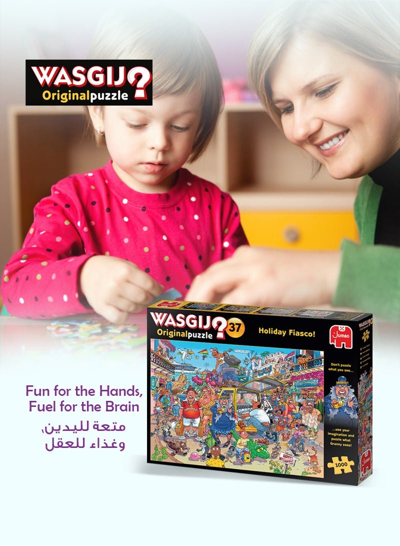 Holiday Fiasco 1000 - Piece Jigsaw Puzzle Ideal for Adults | Unique Wasgij Design | 37L x 27W cm - Marah Kids
