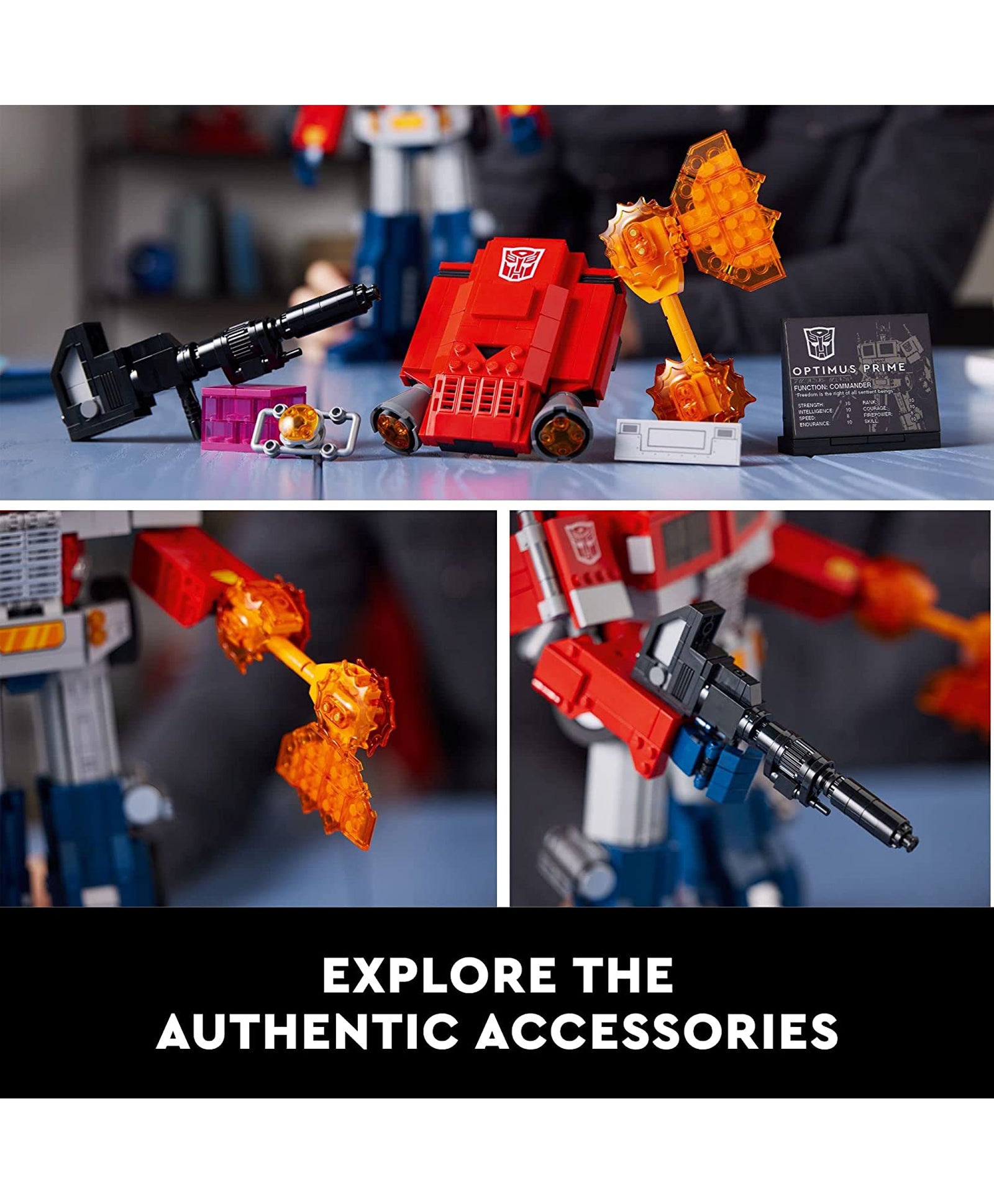 LEGO Icons Optimus Prime Transformers Figure Building Set 10302 - Marah Kids