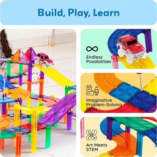 Picasso Magnetic Tiles Race Track 80 - pieces - Marah Kids