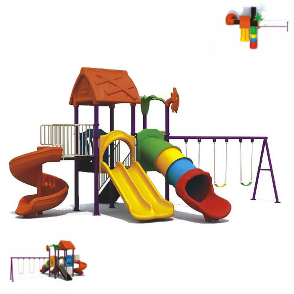 Gambol - Playground Imagination Castle With 3 Swings & 3 Slides - main image