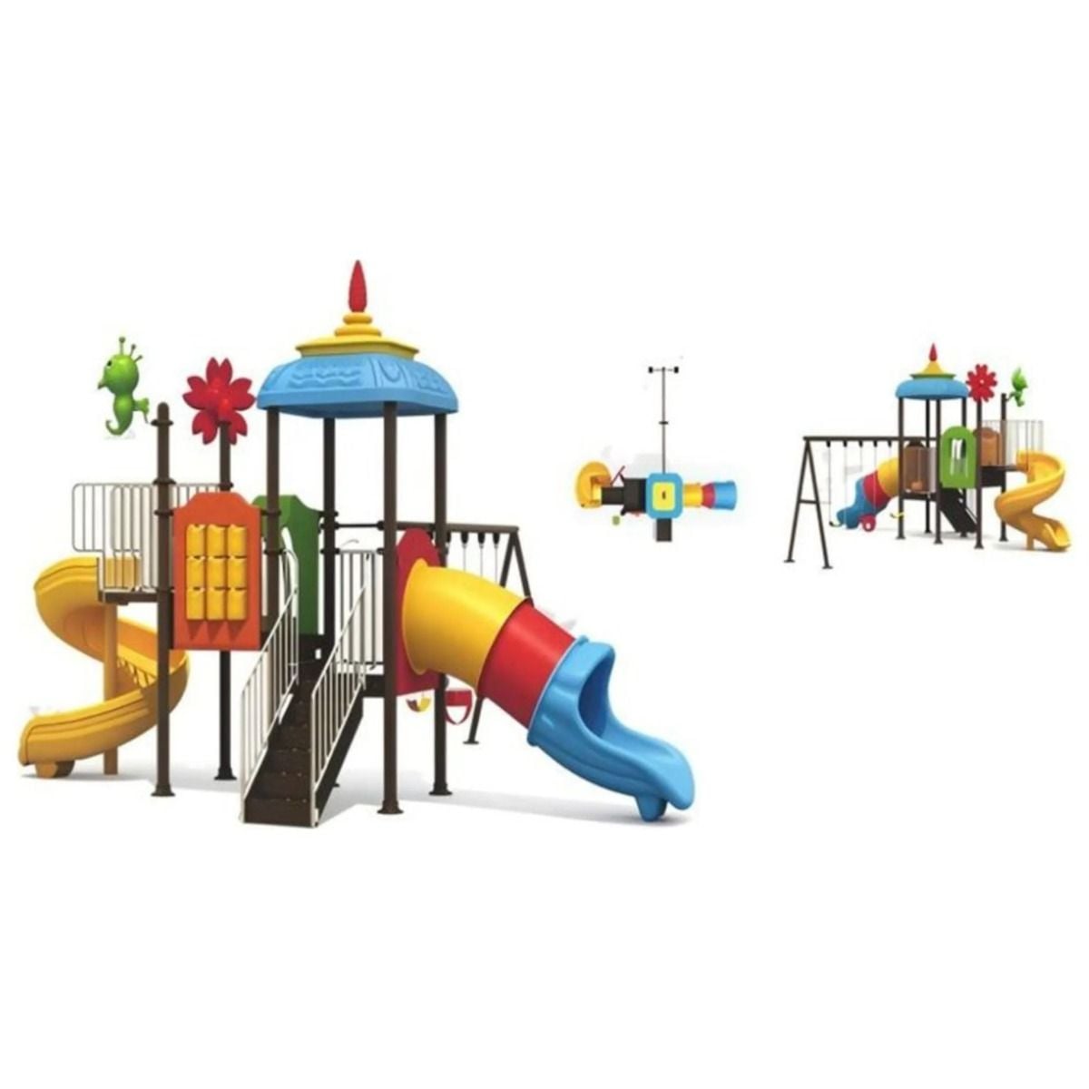 Gambol - Trek Active Kids Hub With 3 Swings & 2 Slides - image 4