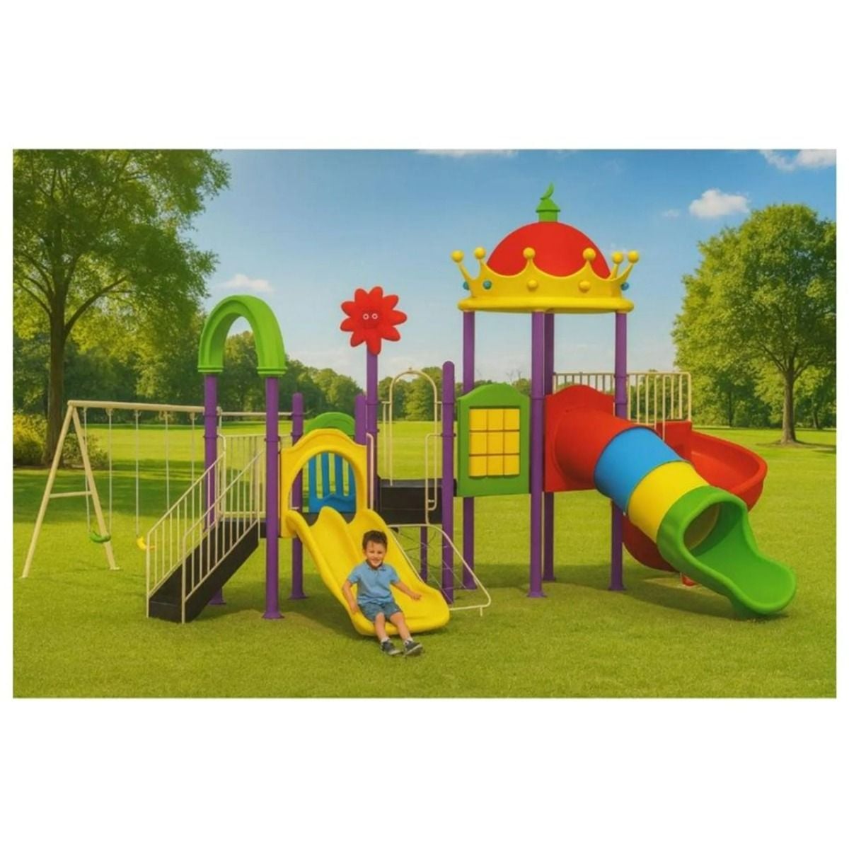 Gambol - Backyard Playland With 3 Swings & 3 Slides - image 4