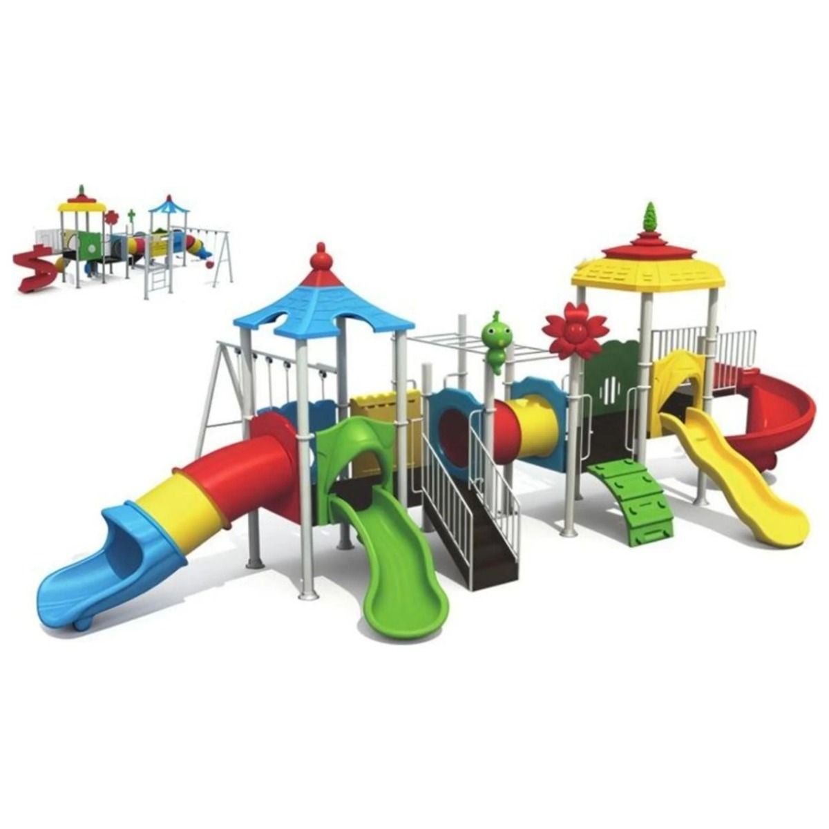 Gambol - Extra Fun Mega Play Zone With 3 Swings & 4 Slides - image 5
