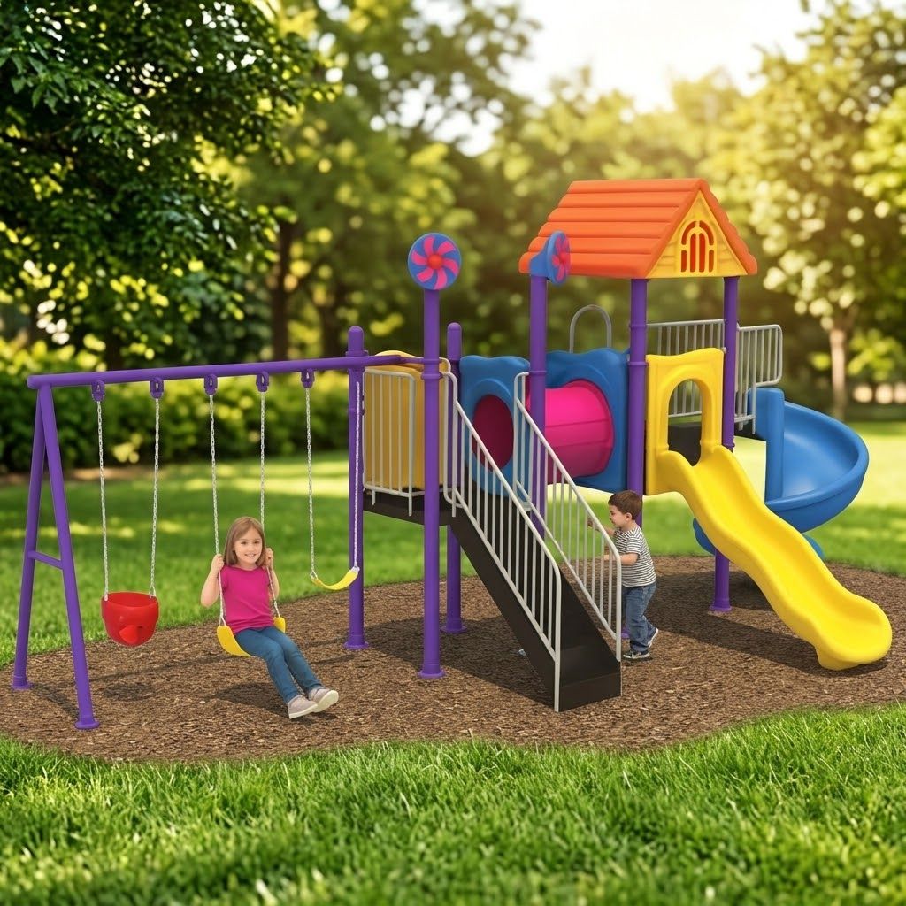 Gambol - Kids Discovery Playland With 3 Swings & 2 Slides - image 3