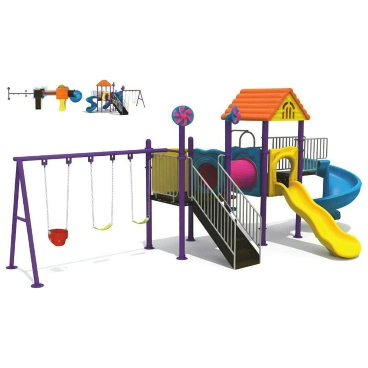 Gambol - Kids Discovery Playland With 3 Swings & 2 Slides - image 4