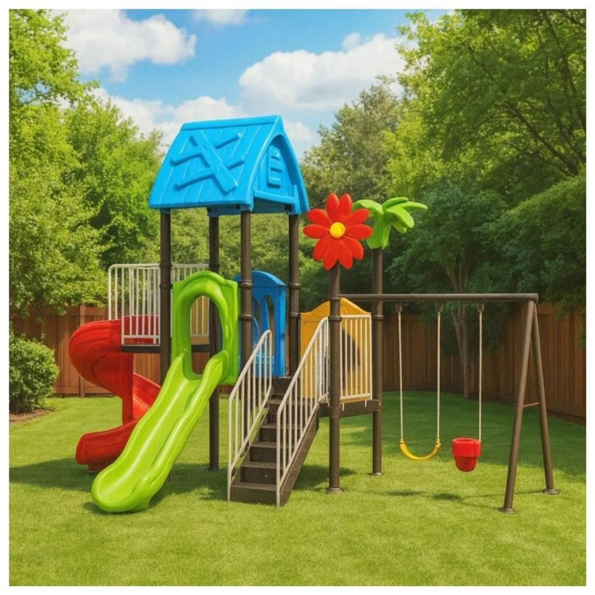 Gambol - Fun Backyard Park With 2 Swings & 2 Slides - image 4
