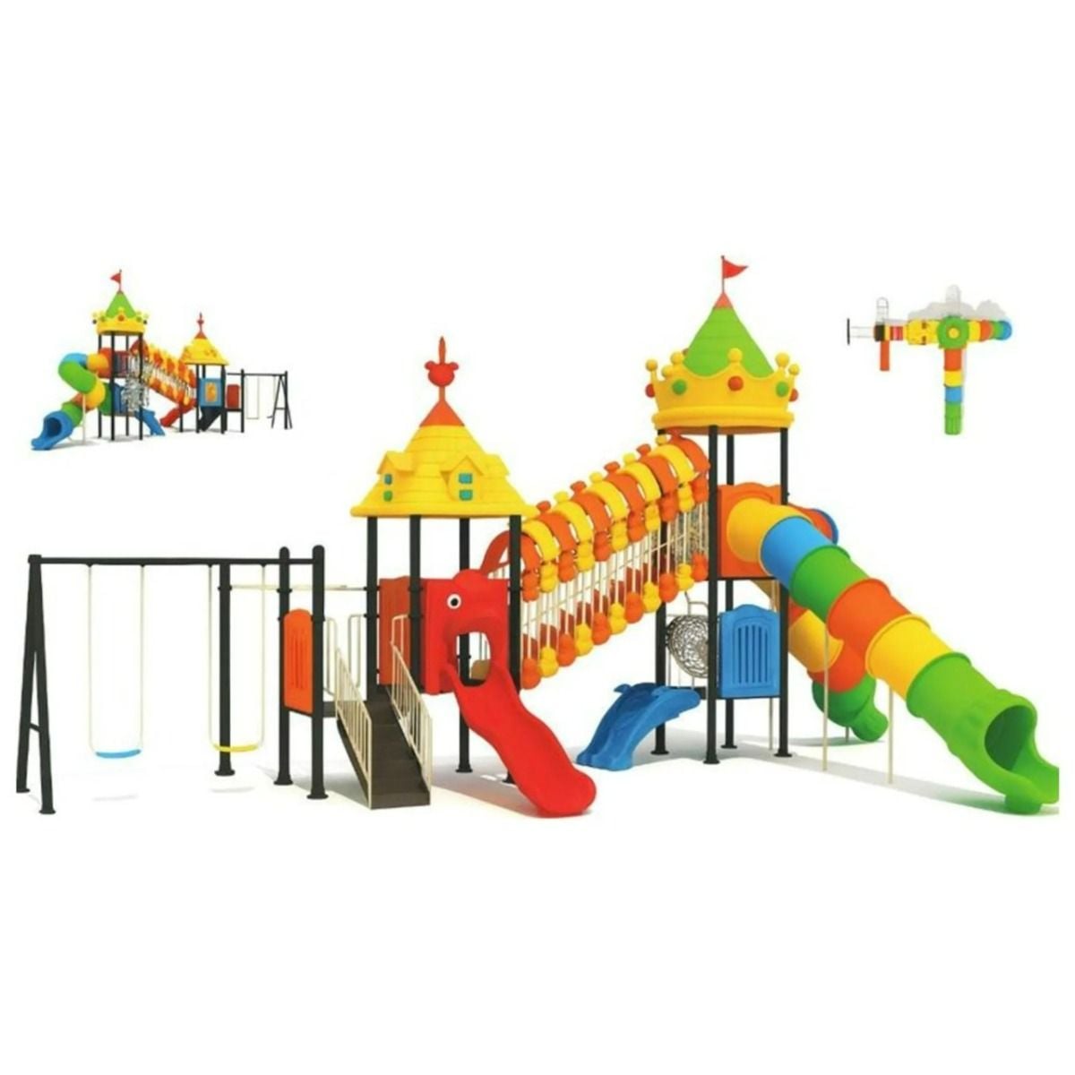 Gambol - Whirlwind Imagination Castle With 2 Swings & 3 Slides - image 3