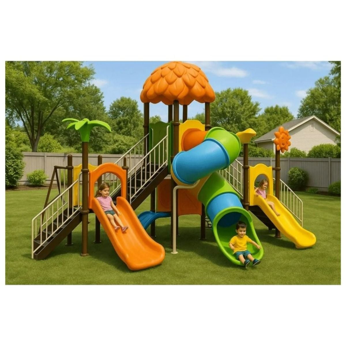 Gambol - Frisky Little Adventure Playground With 3 Swings & 3 Slides - image 5