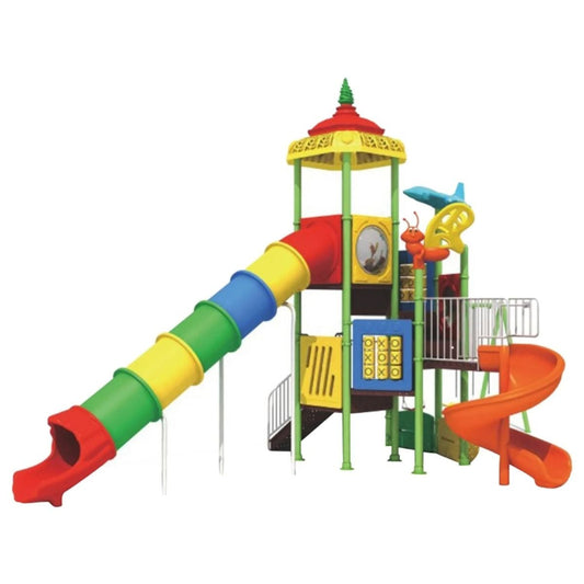Gambol - Kids Playful Long Tube Slide, Game, 3 Swing Playset - main image