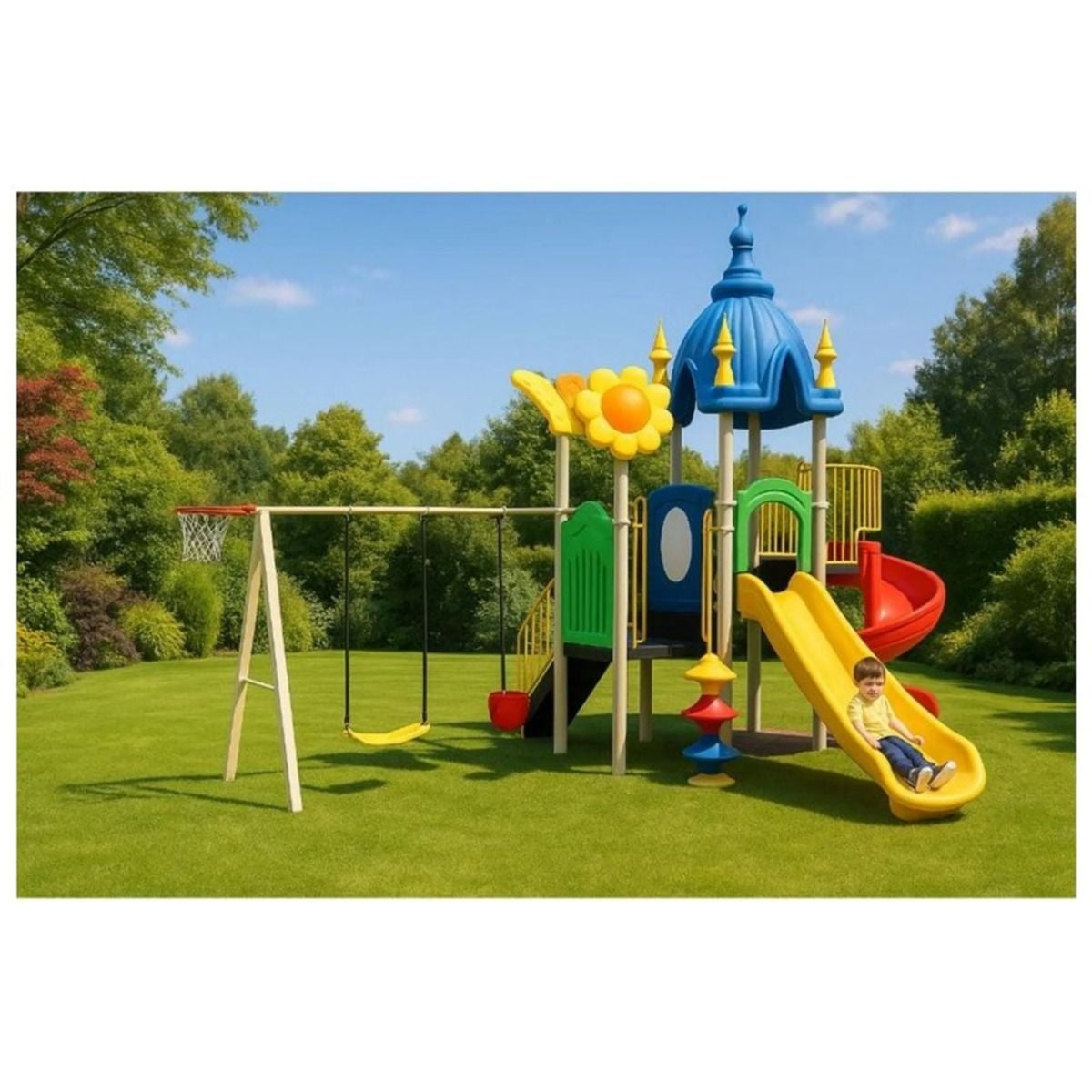 Gambol - Discovery Playland With 2 Swings & 2 Slides - image 4