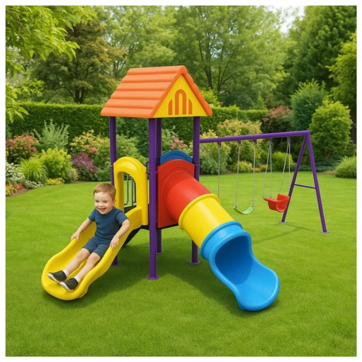 Gambol - Kids Explorer Tower With 3 Swings & 2 Slides - image 4