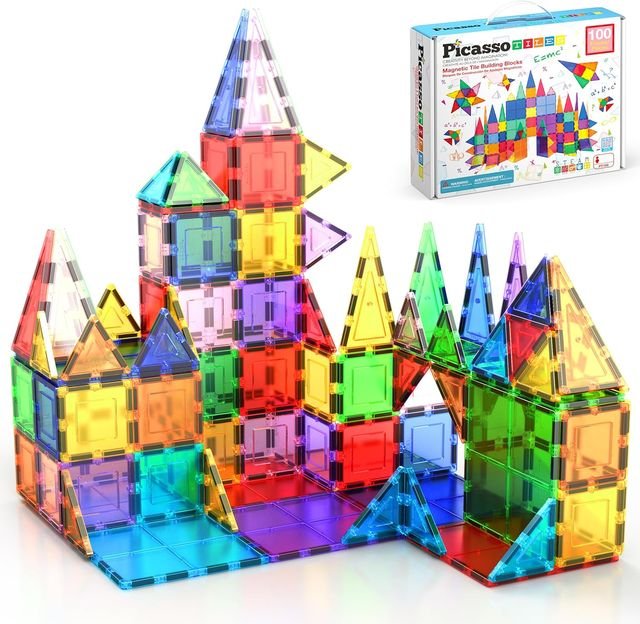 Picasso Magnetic Tiles Building Blocks 100 - pieces - Marah Kids