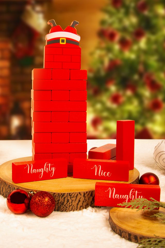 Fizz Creation Christmas Santa Stacker Topple Tower Game - Marah Kids