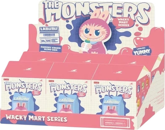 Pop Mart Labubu The Monsters Wacky Mart Series Squishy Charm Sealed Case (6 Blind Box)