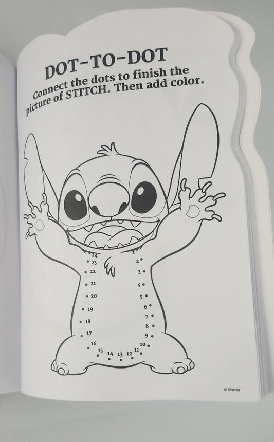 Disney Stitch Activity Book And Shaped Crayons
