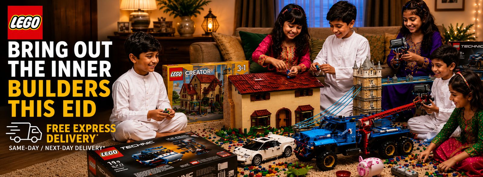 LEGO express delivery Eid desktop banner
