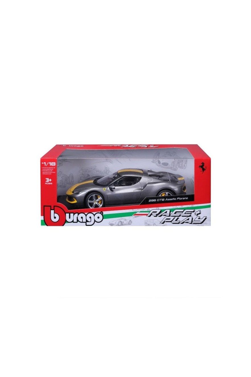 Bburago Ferrari 296 GTB Assetto Fiorano Grey Diecast Model