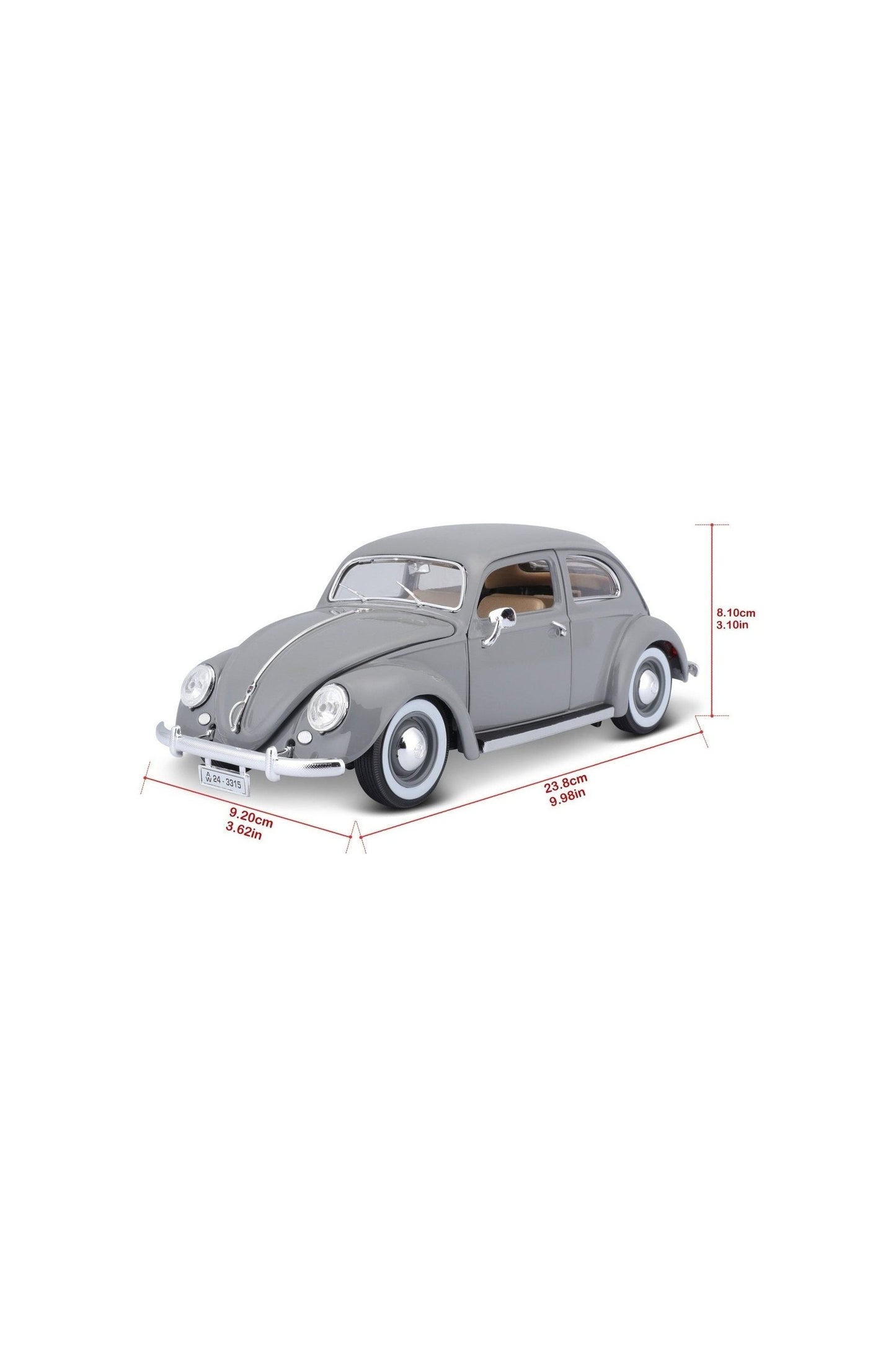 Bburago 1:18 Scale Volkswagen KÃƒÂ¤fer Beetle (1955) Diecast Model